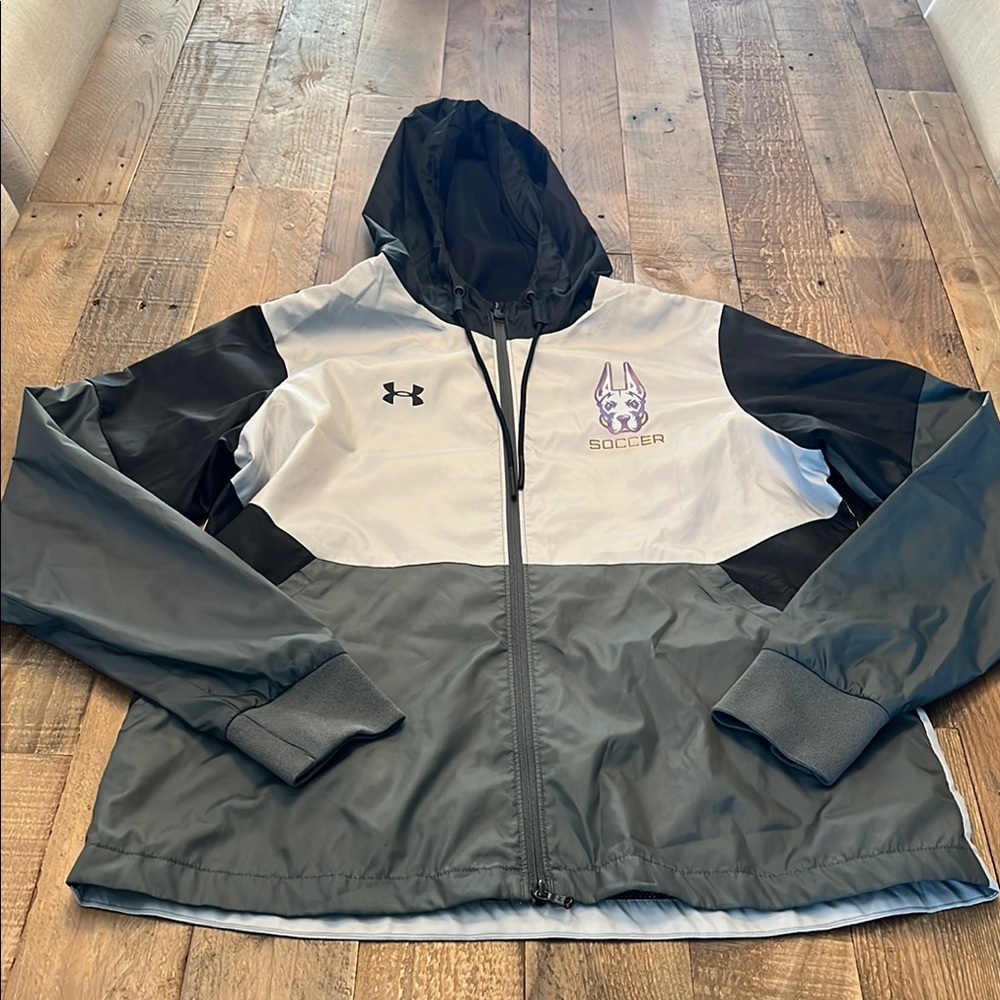 Under Armour Black and Gray Soccer Jacket